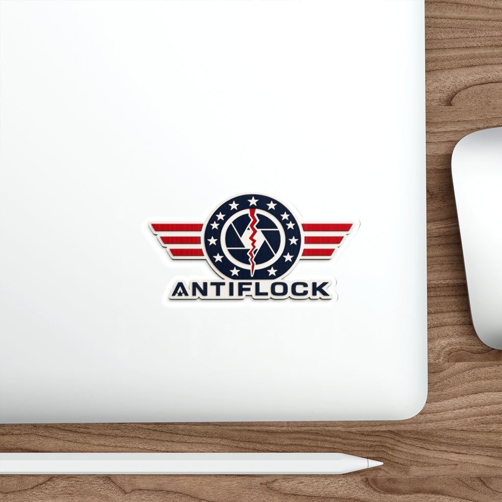 Antiflock Die-Cut Sticker — Patriotic Aviation Emblem
