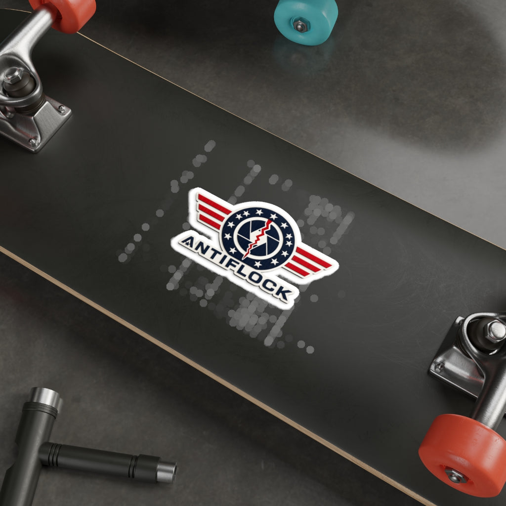 Antiflock Die-Cut Sticker — Patriotic Aviation Emblem