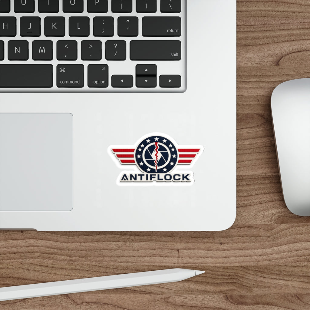 Antiflock Die-Cut Sticker — Patriotic Aviation Emblem