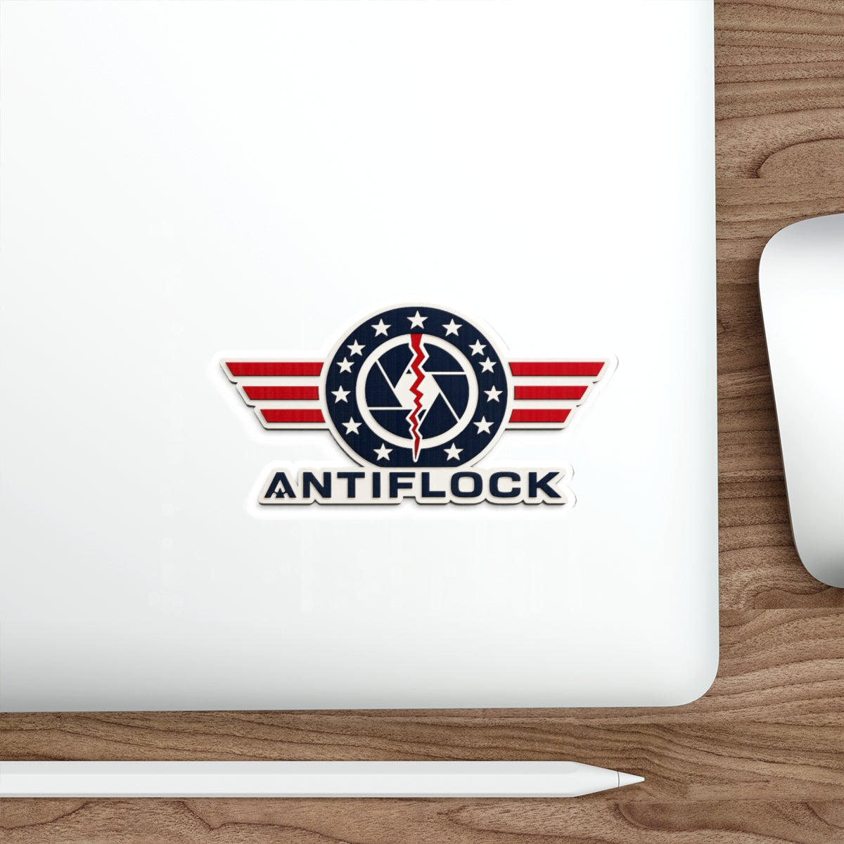 Antiflock Die-Cut Sticker — Patriotic Aviation Emblem