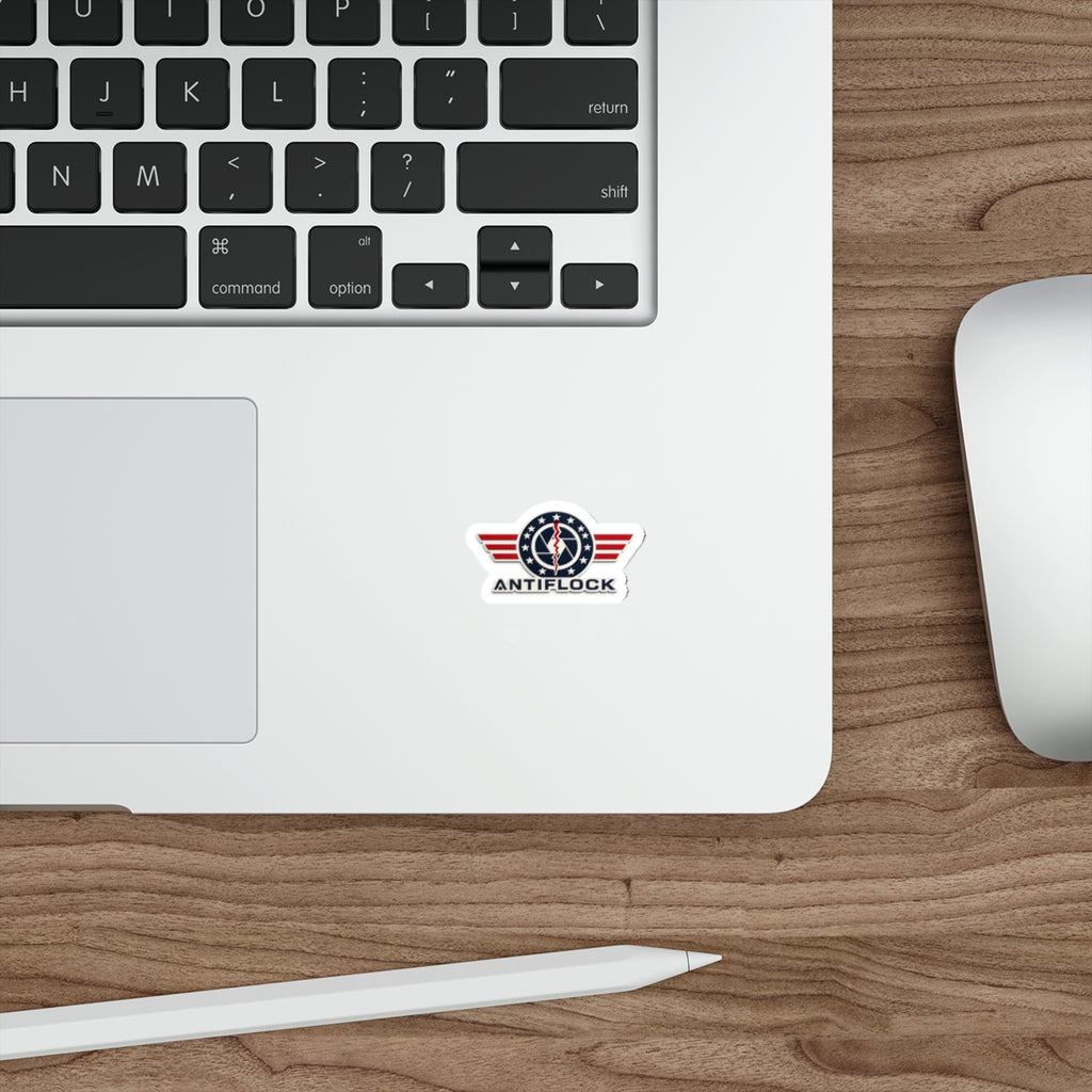 Antiflock Die-Cut Sticker — Patriotic Aviation Emblem