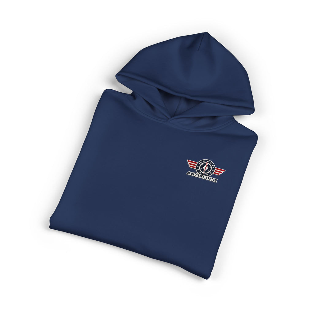 Patriotic 'ANTIFLOCK' Hoodie – Vintage Flag Wings Graphic