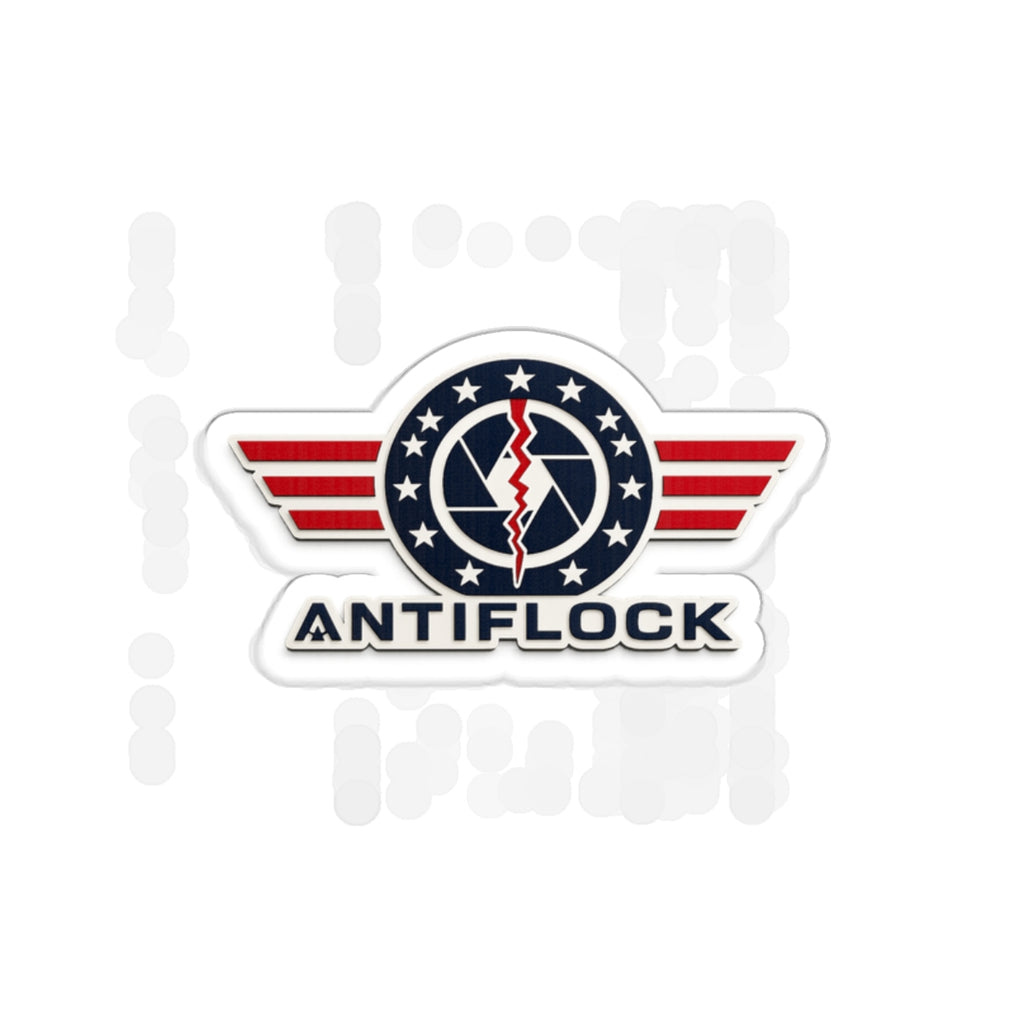 Antiflock Die-Cut Sticker — Patriotic Aviation Emblem
