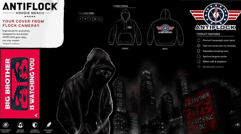 Patriotic 'ANTIFLOCK' Hoodie – Vintage Flag Wings Graphic