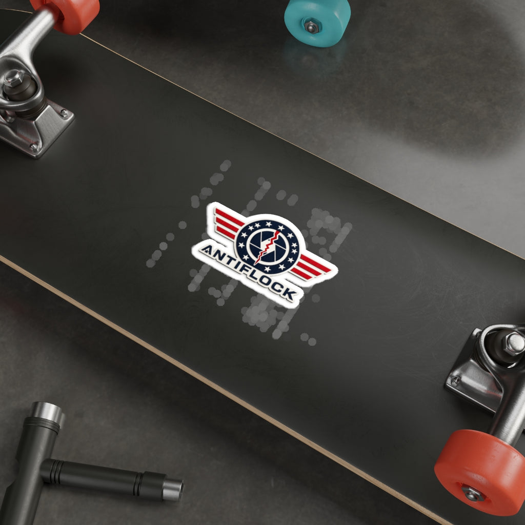 Antiflock Die-Cut Sticker — Patriotic Aviation Emblem