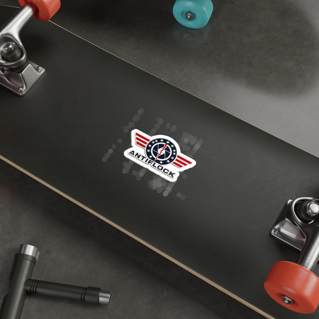 Antiflock Die-Cut Sticker — Patriotic Aviation Emblem