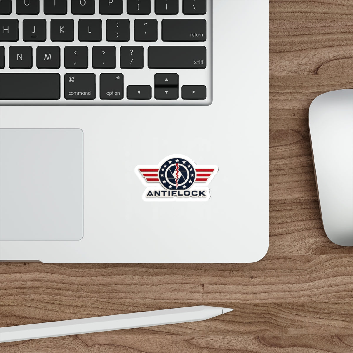 Antiflock Die-Cut Sticker — Patriotic Aviation Emblem