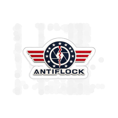 Antiflock Die-Cut Sticker — Patriotic Aviation Emblem