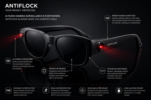 Original Black Antiflock Sunglasses: Pre Order